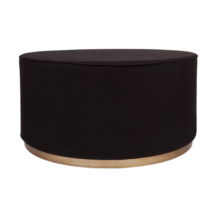 Amber Black Ottoman