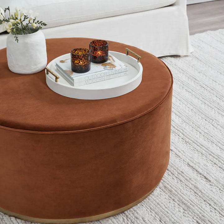 Amber Caramel Ottoman