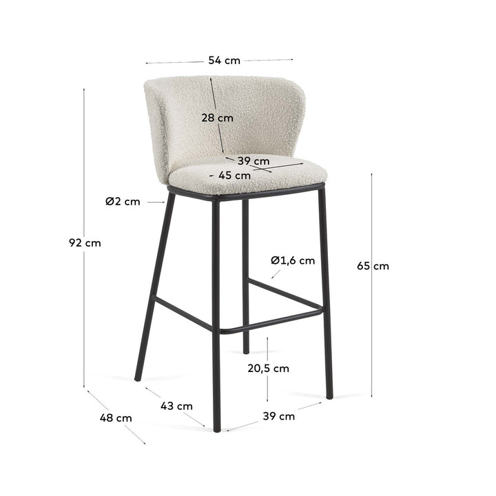 Celena Beige Bar Stool