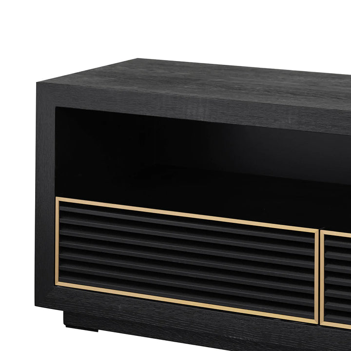 200cm Espresso Black TV Unit