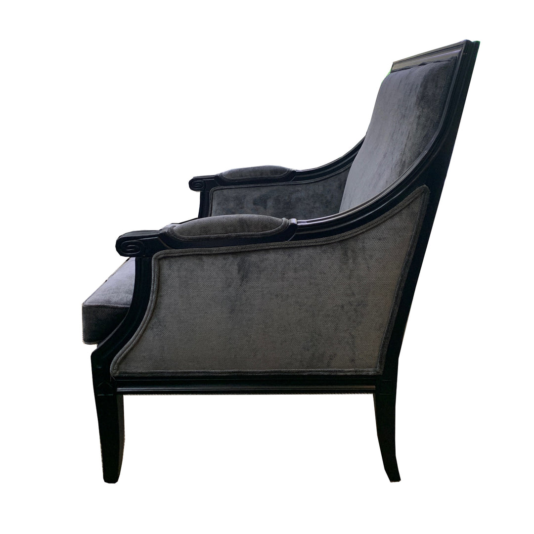 Hampton Pewter Velvet Chair