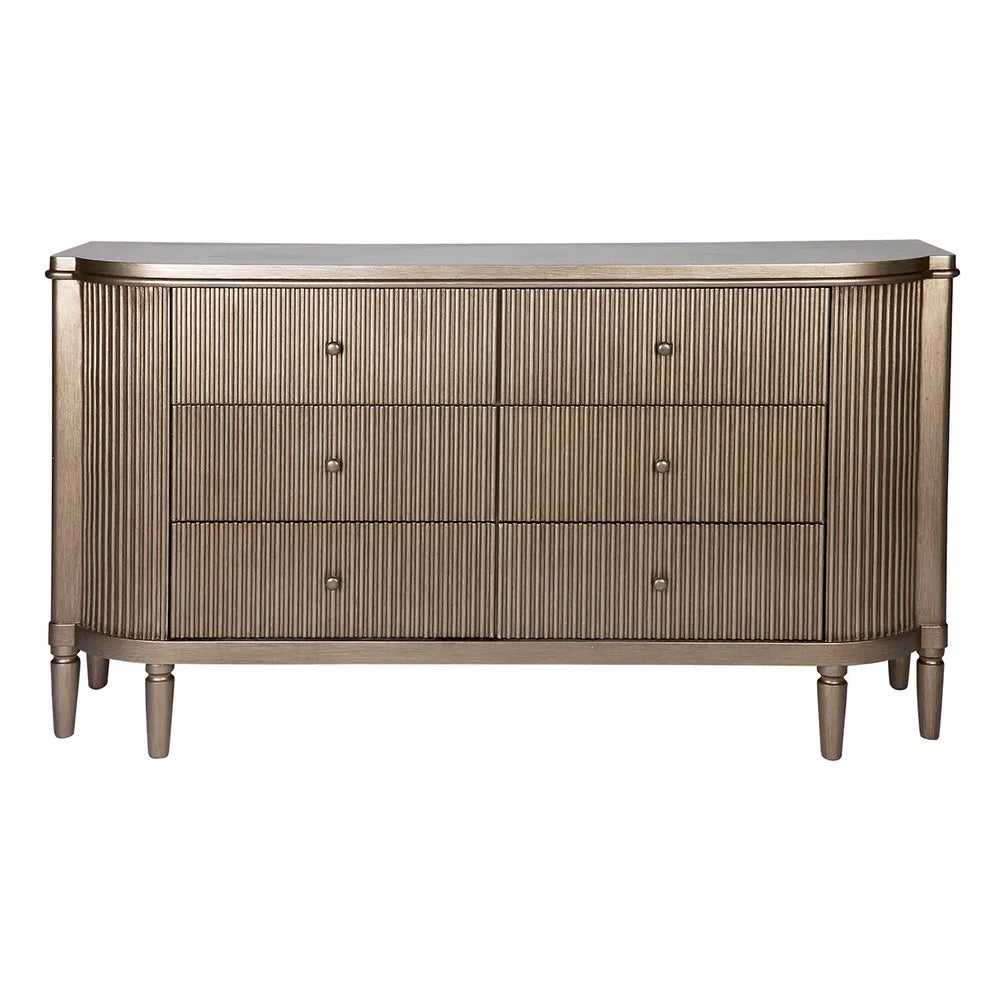 Ursula 6 Drawer Gold Chest