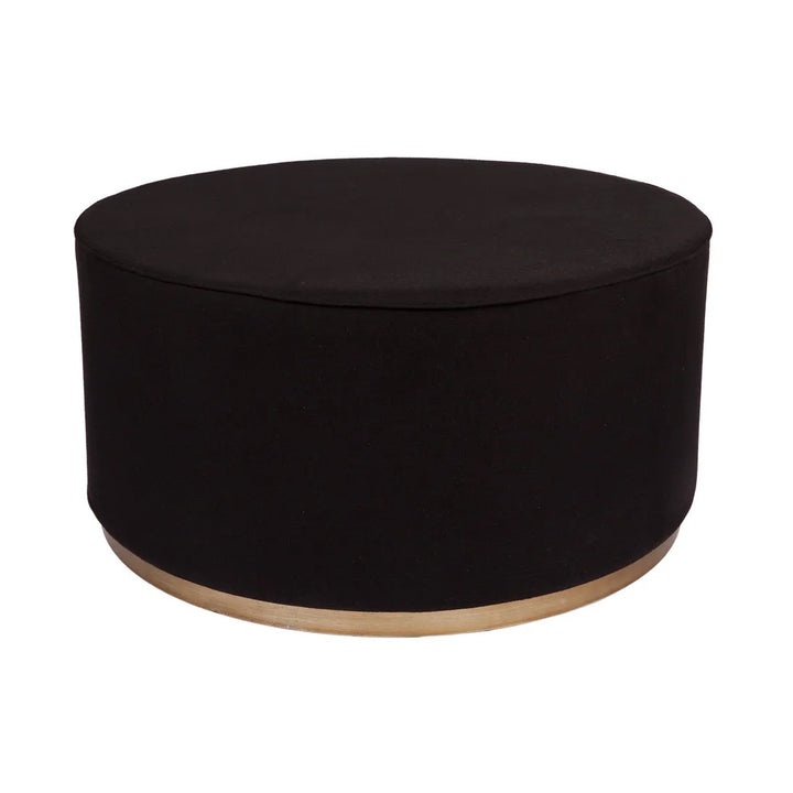 Amber Black Ottoman