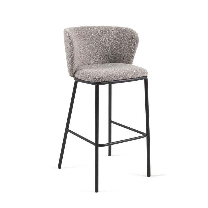Celena Grey Boucle Bar Stool