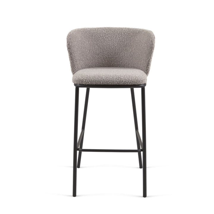 Celena Grey Boucle Bar Stool