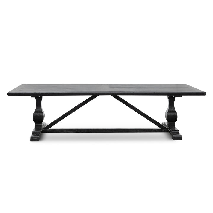 Black 3m Pedestal Dining Table