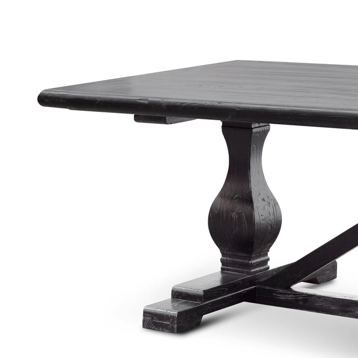 Black 3m Pedestal Dining Table