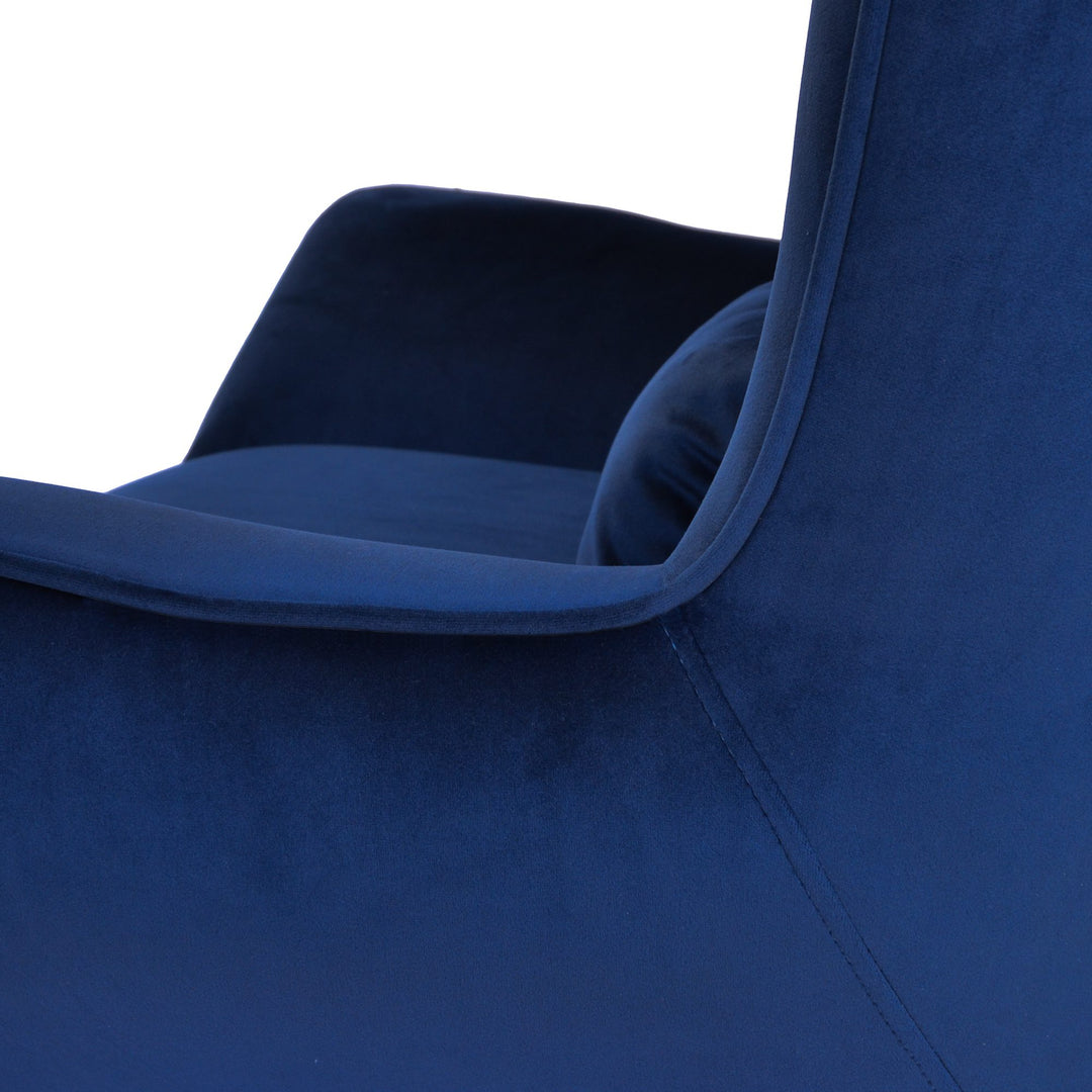 Gonzo Navy Velvet Chair