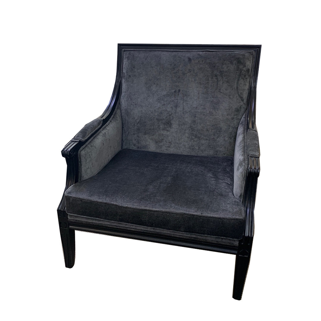 Hampton Pewter Velvet Chair