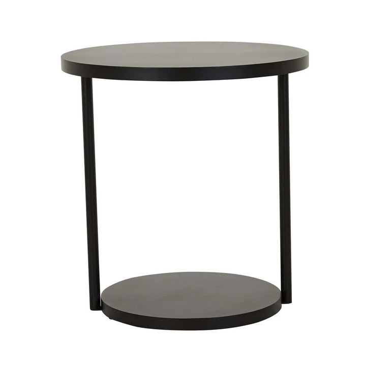 Pier Pipe Round 2 Seater Dining Table - Black