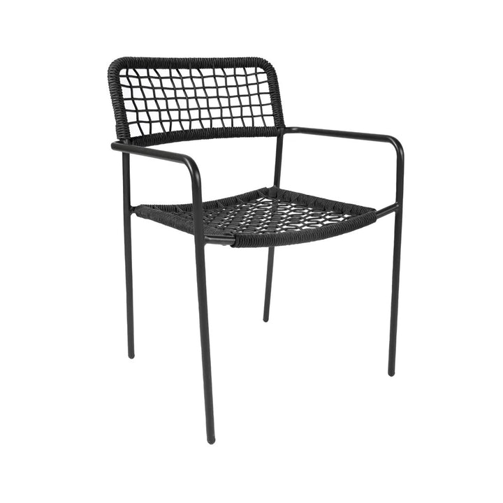 Pier Rope Dining Arm Chair - Black