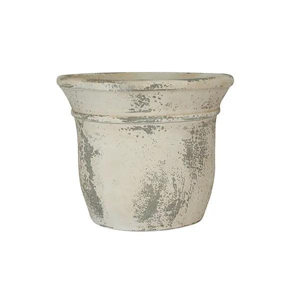 Aged Flute Pot White