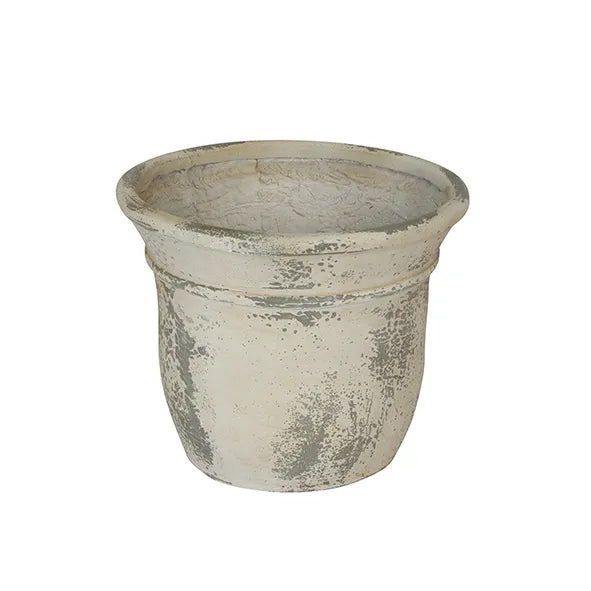 Aged Flute Pot White