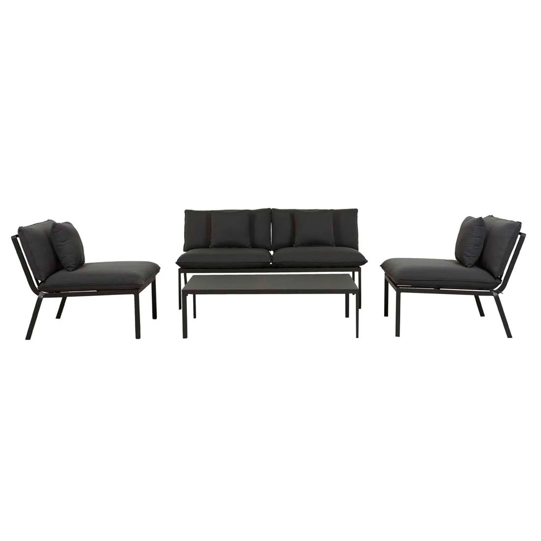 Pier Lounge Black Sofa Set