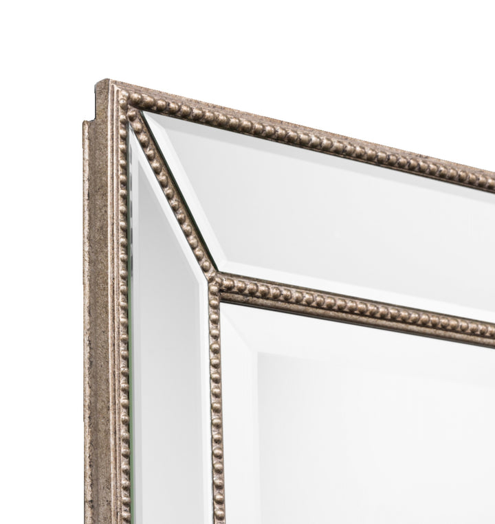 Beaded A/Silver Floor Mirror