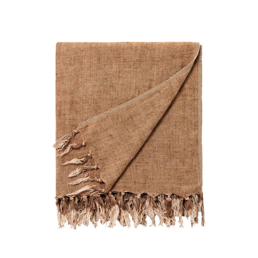 Burton Heavy Linen Cafe Throw