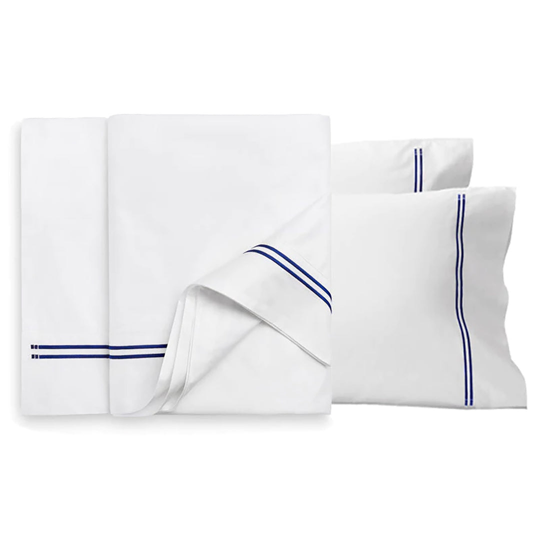 Classique Navy Flat Sheet Set