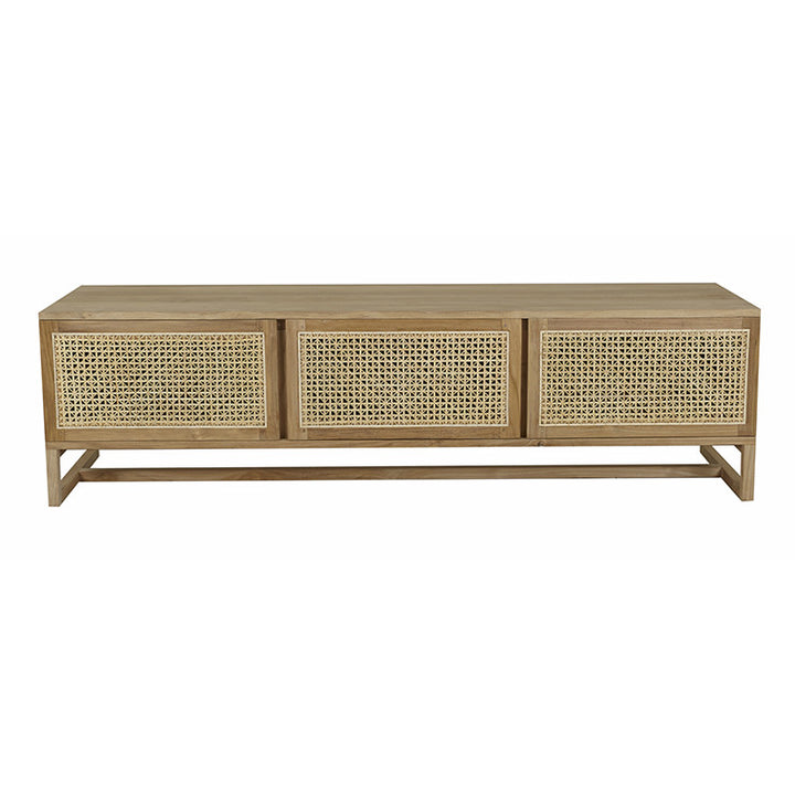 180cm Willow Woven Natural Entertainment Unit