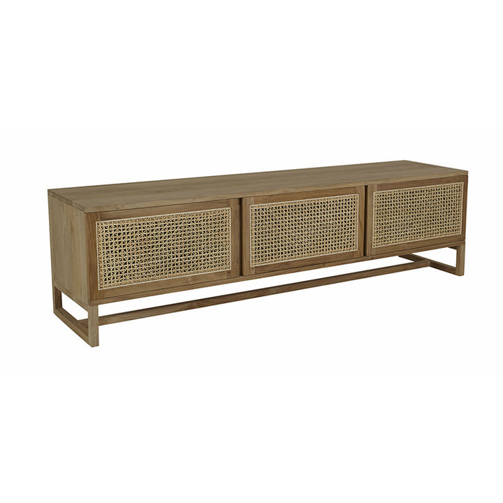 180cm Willow Woven Natural Entertainment Unit