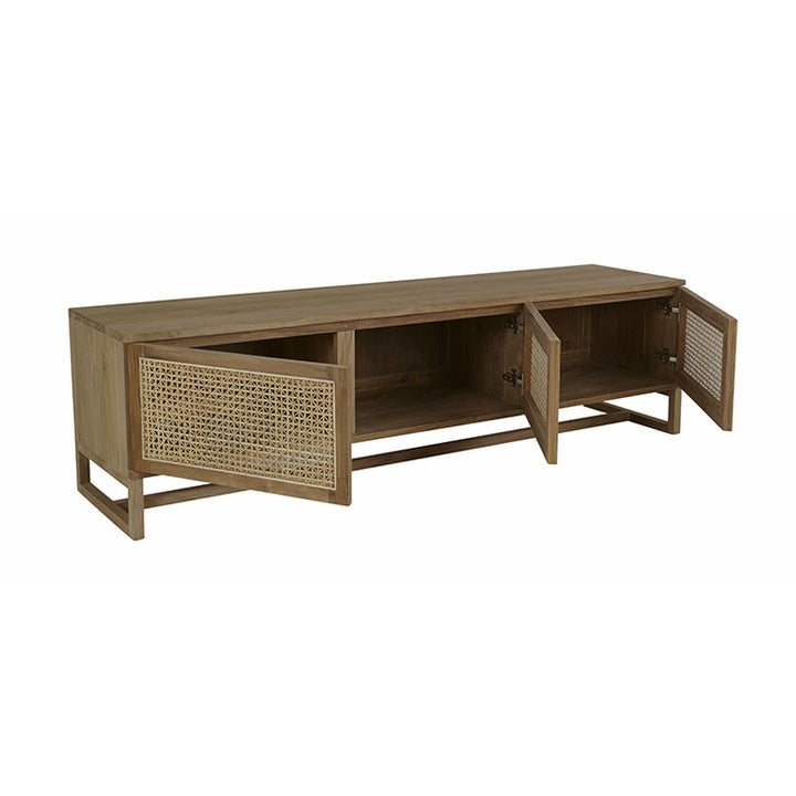 180cm Willow Woven Natural Entertainment Unit