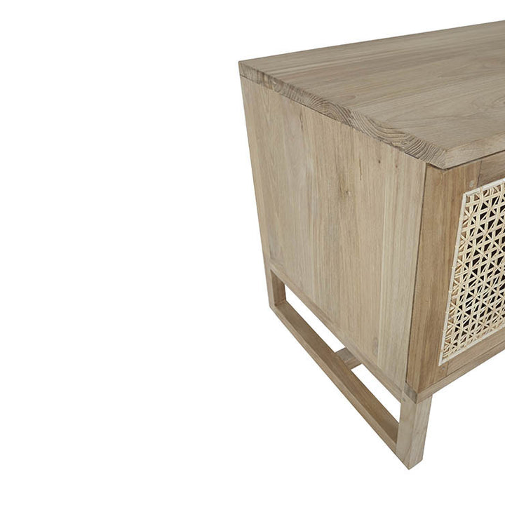 180cm Willow Woven Natural Entertainment Unit