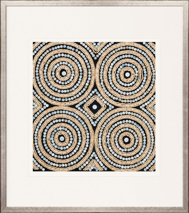 Nature's Ritual II handmade textured artwork, framed
