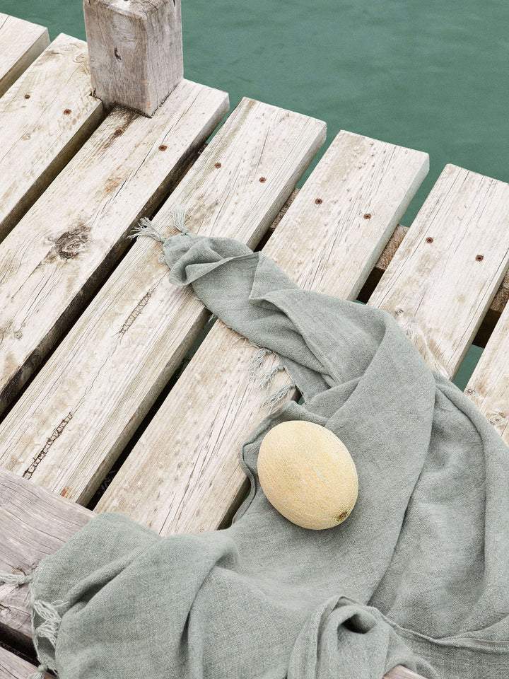 Burton Seagrass Heavy Linen Throw