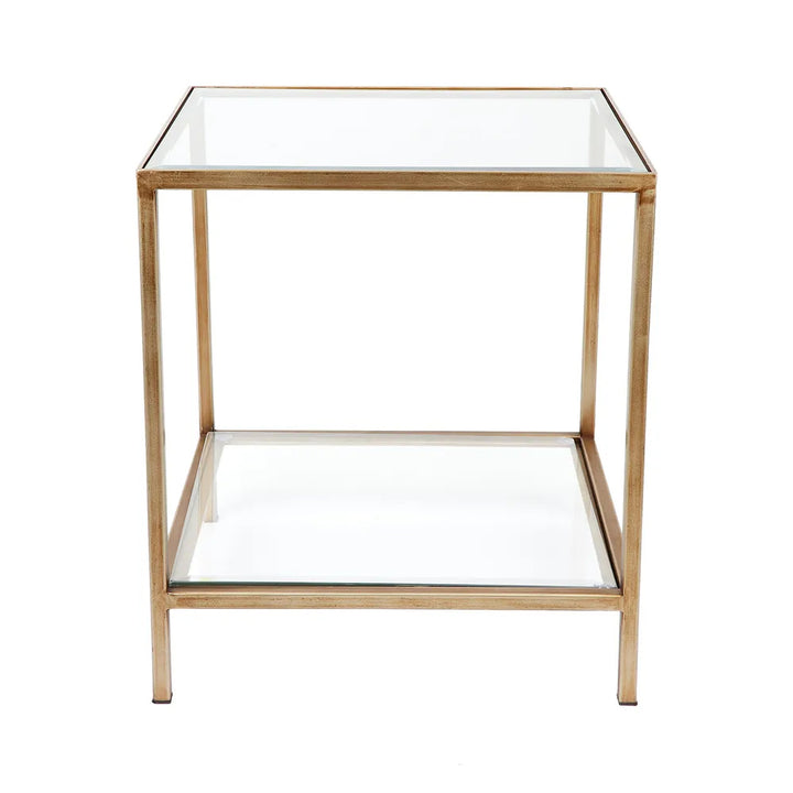 Carmen Gold Square Side Table