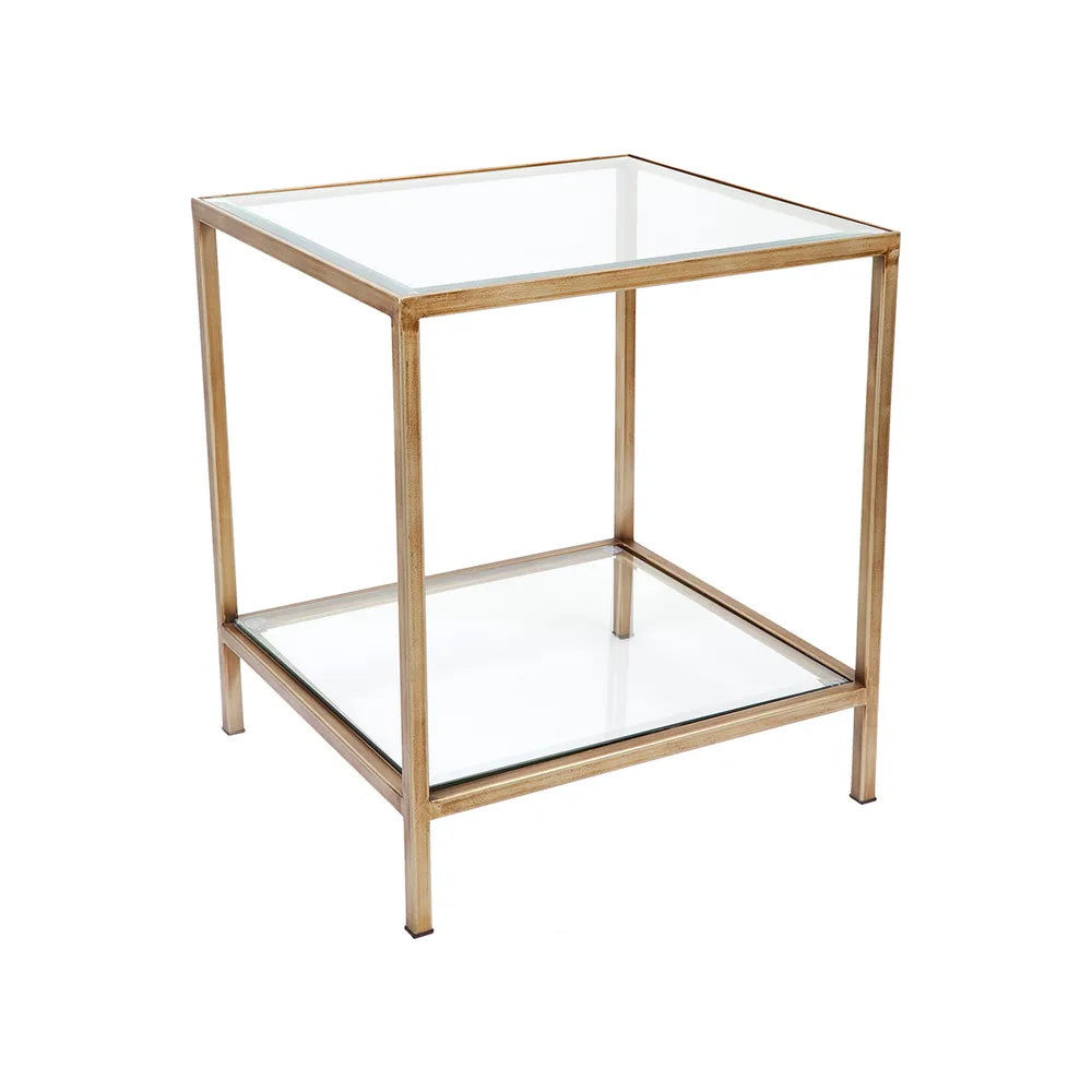 Carmen Gold Square Side Table