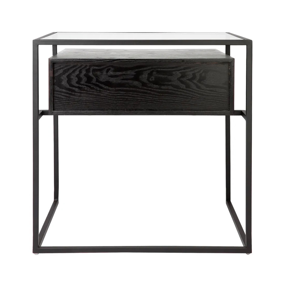 Glamour Black Bedside