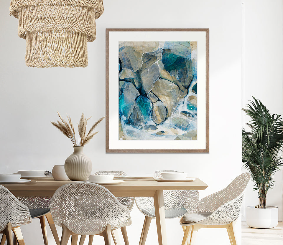 Bindal Bay V framed abstract art print – view 2