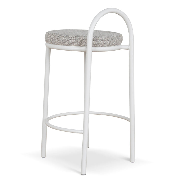 CBS8599-FH 63cm White Frame Bar Stool - Clay Grey (Set of 2)