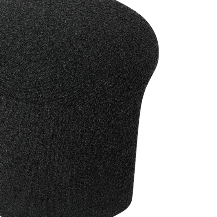 Hadley Boucle Ottoman Black