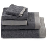 Chevron Bamboo Cotton Hand Towels - Riverstone