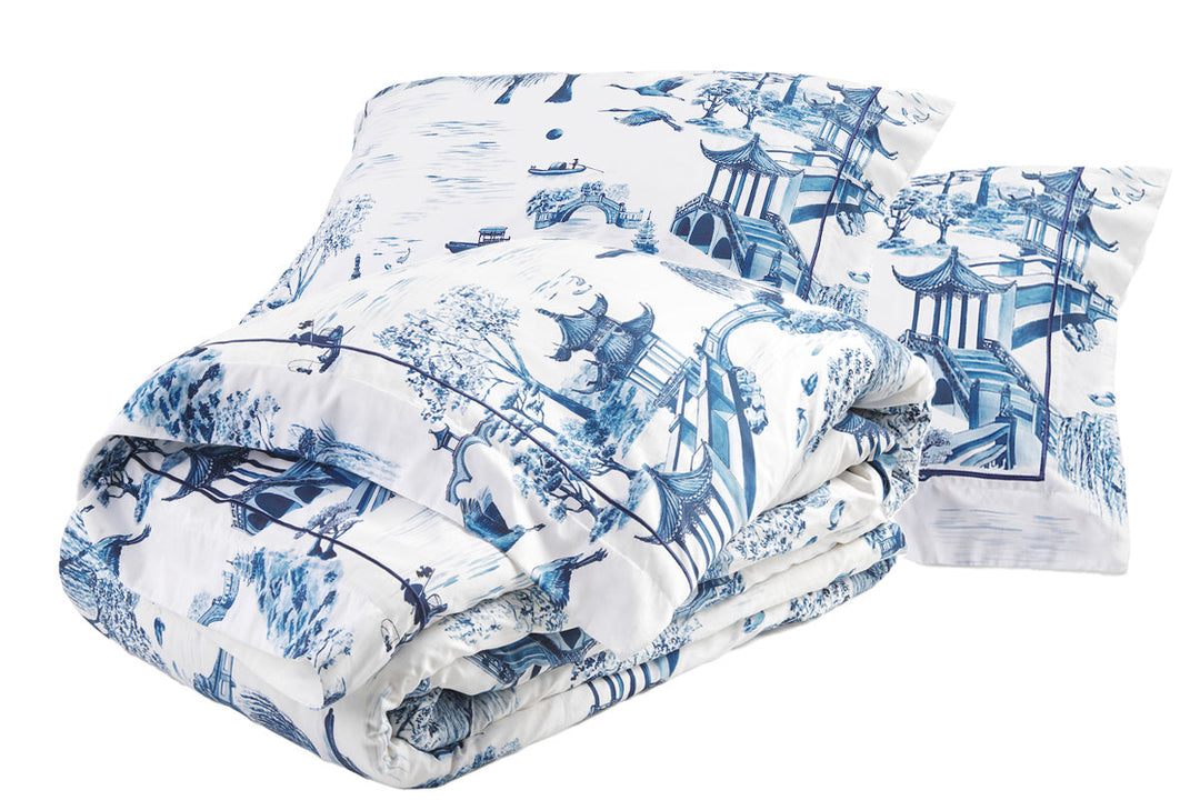 Willow printed quilt cover, view 2