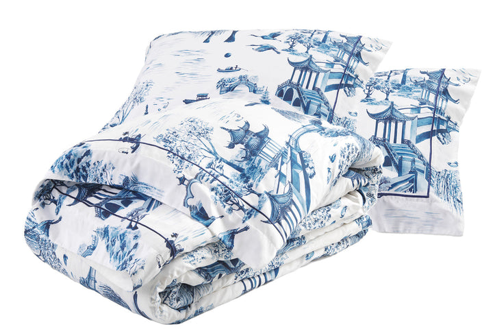 Willow printed quilt cover, view 2