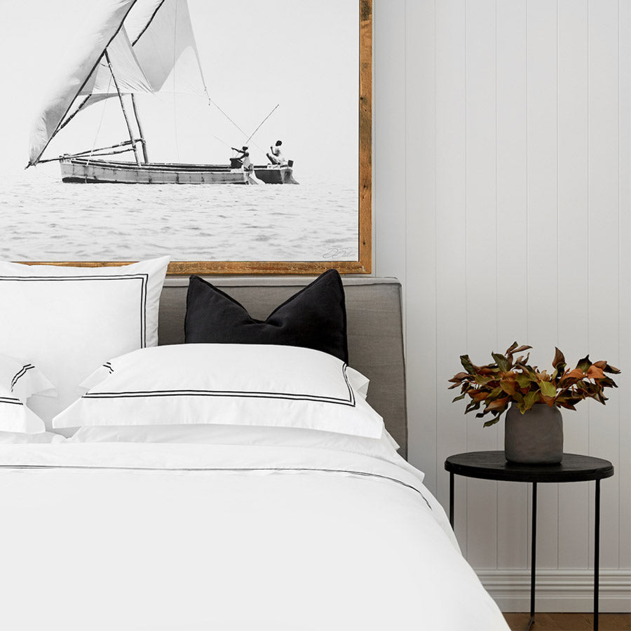 Classique ebony tailored pillowcases, view 4