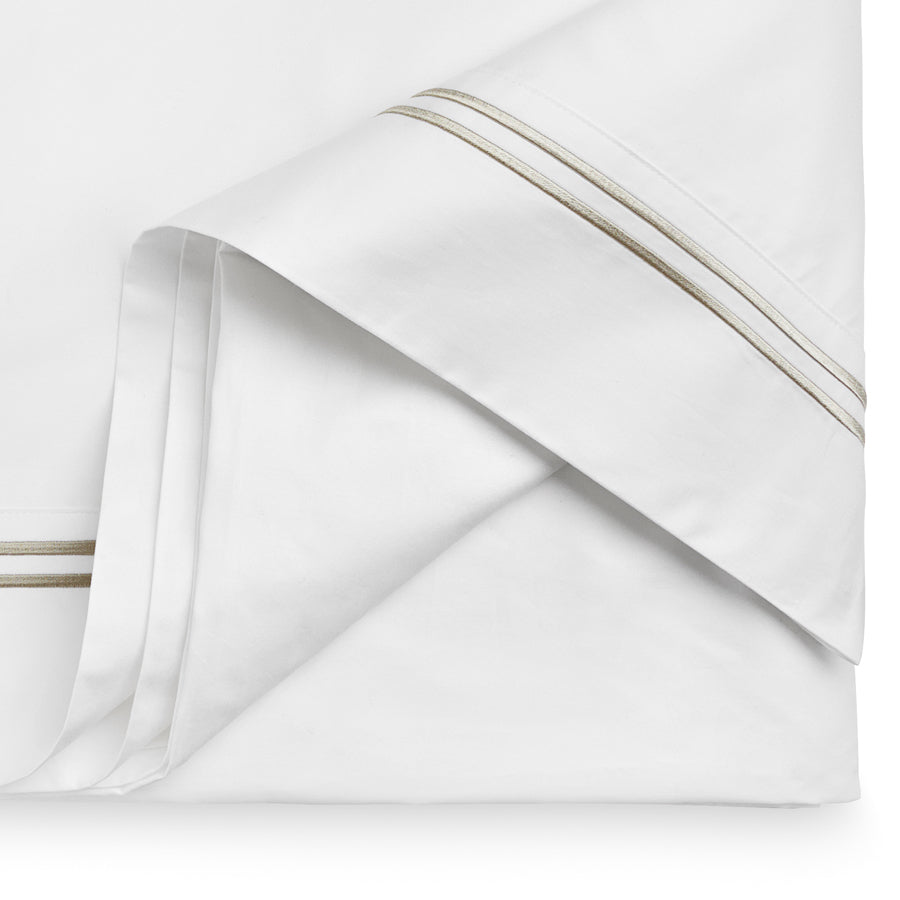 Classique pewter stitch flat sheet set, view 4