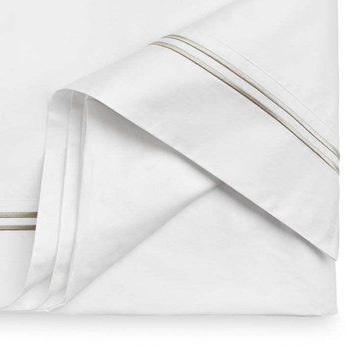 Classique pewter stitch flat sheet set, view 4