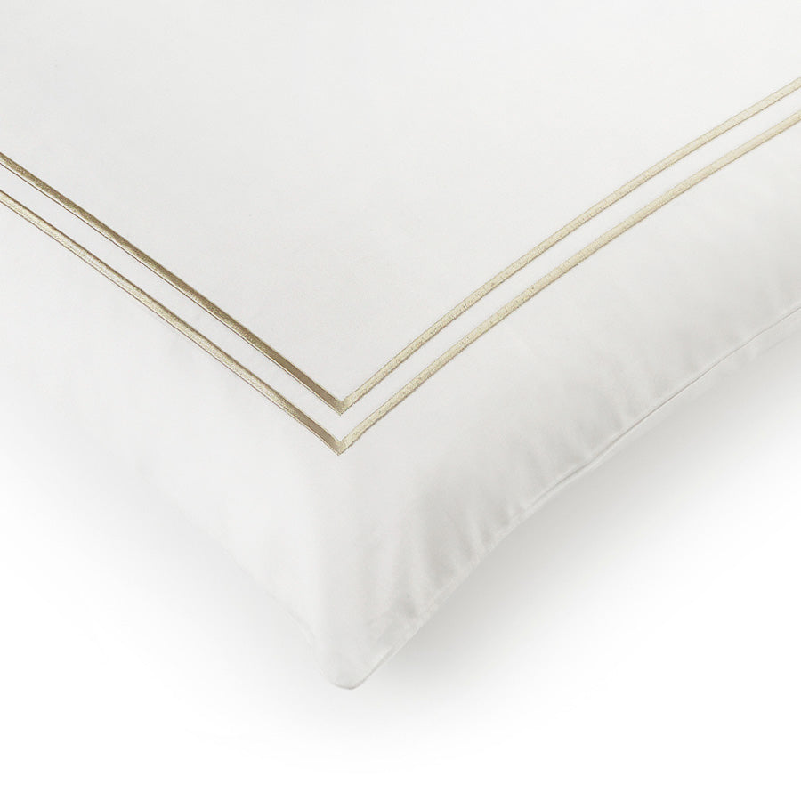 Classique pewter stitch European pillowcase, view 2