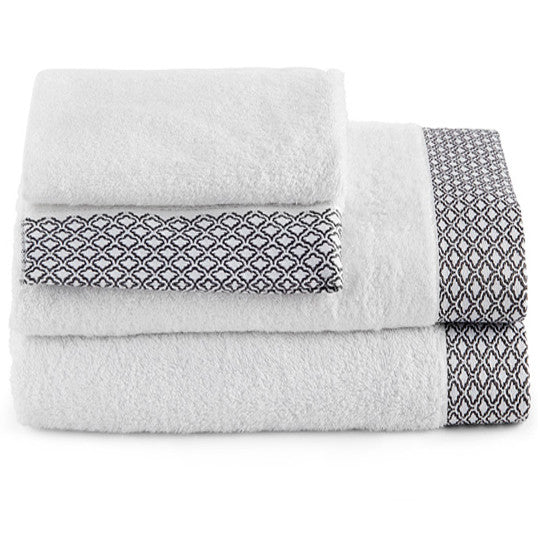 Cloud bamboo cotton bath towel in white
