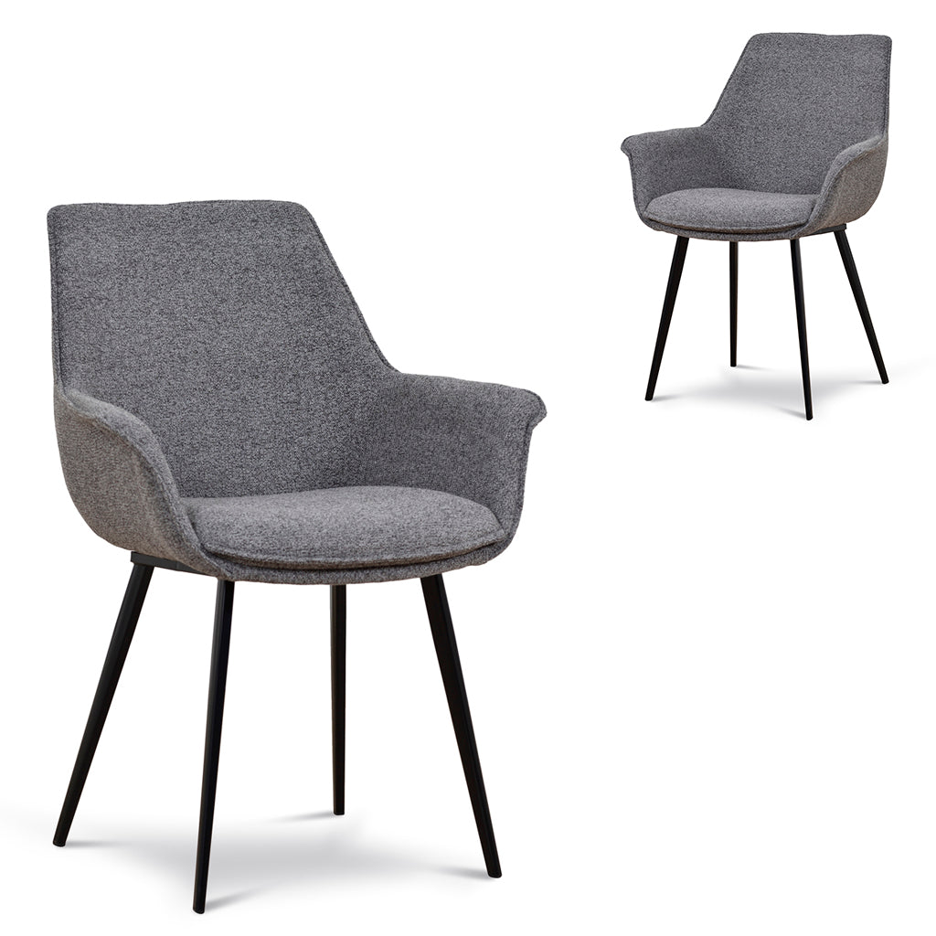Leonardo Dining Chair - Spec Charcoal (Set of 2)