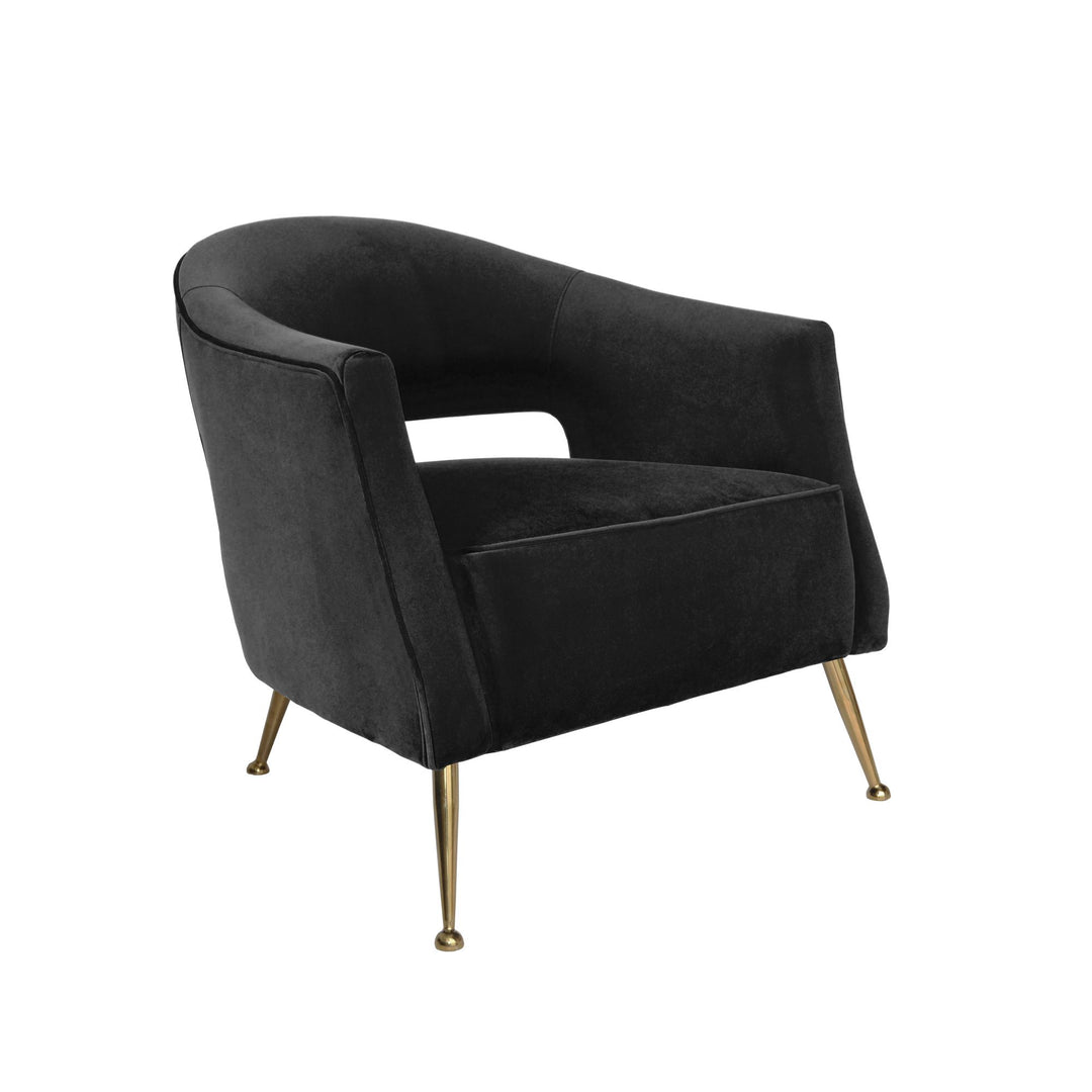 Oliver Armchair Black Velvet