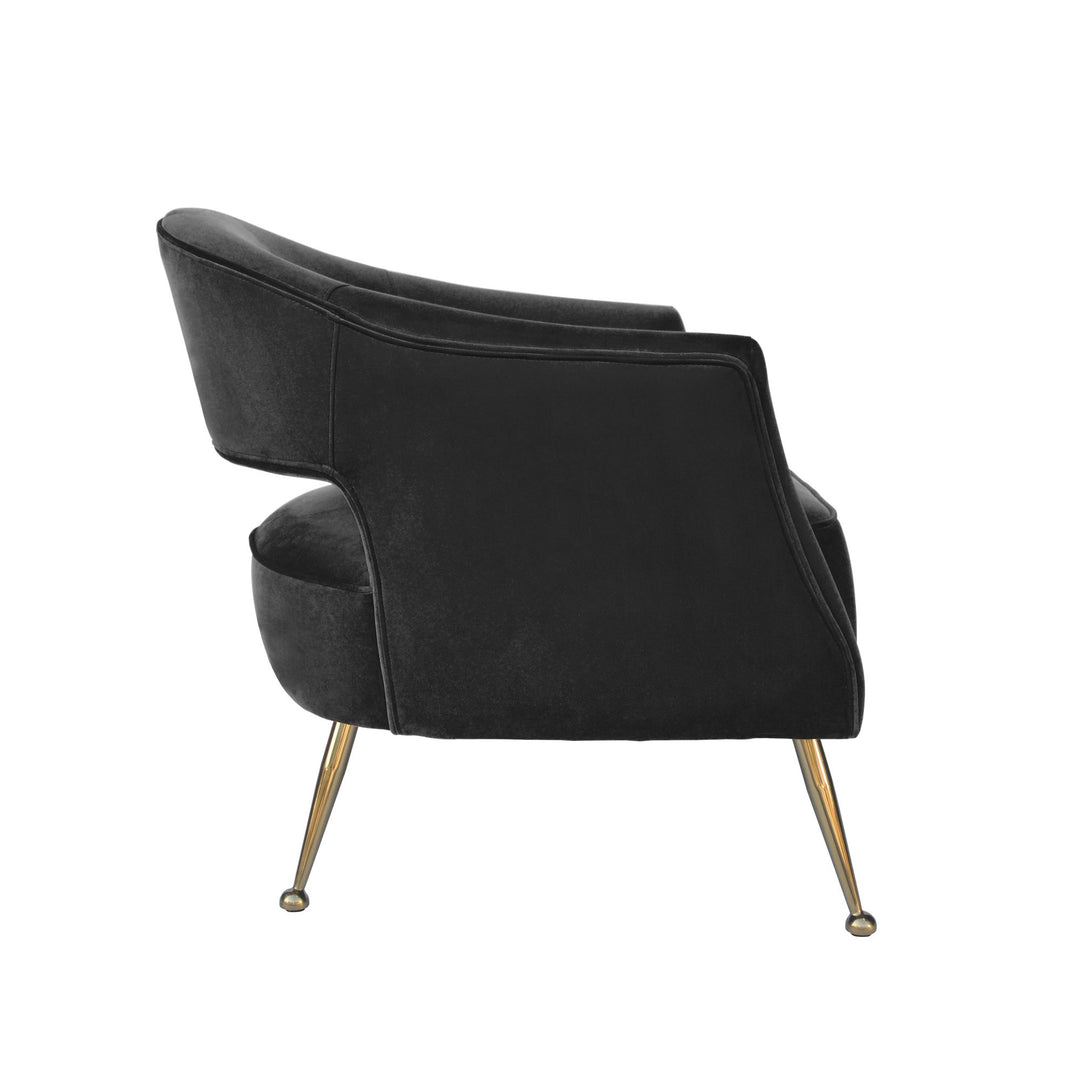 Oliver Armchair Black Velvet