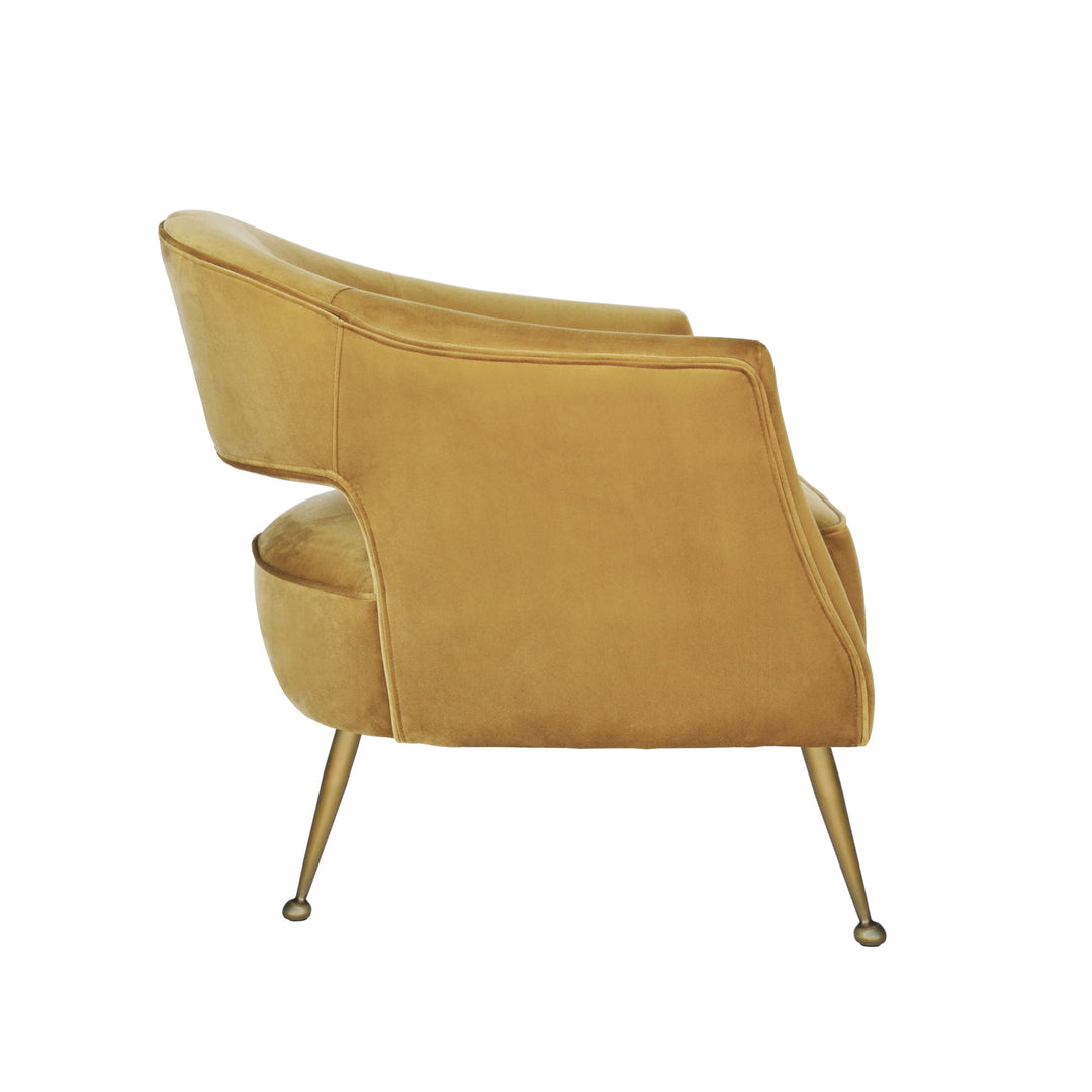 Oliver Armchair Mustard Velvet