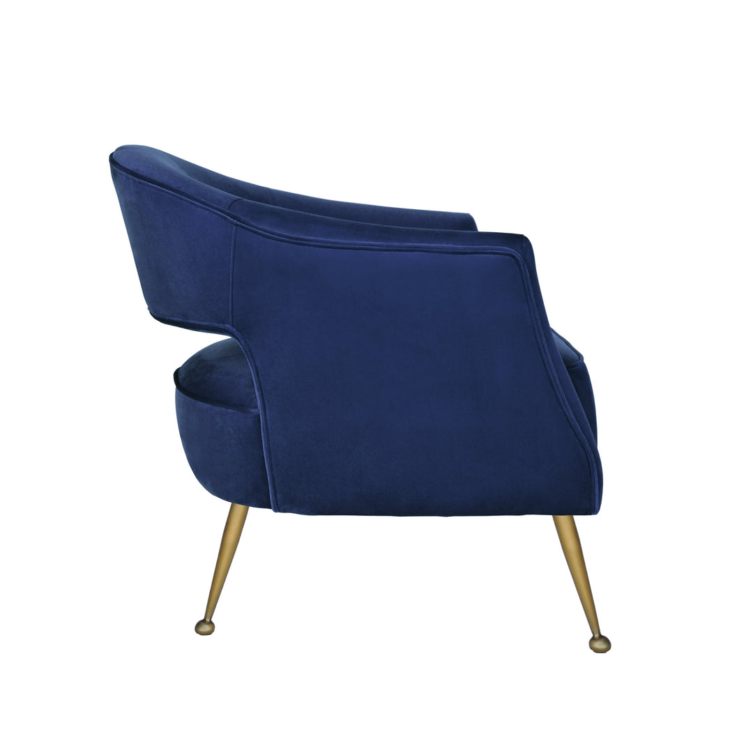 Oliver Armchair Navy Velvet