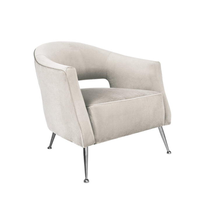 Oliver Armchair Grey Velvet