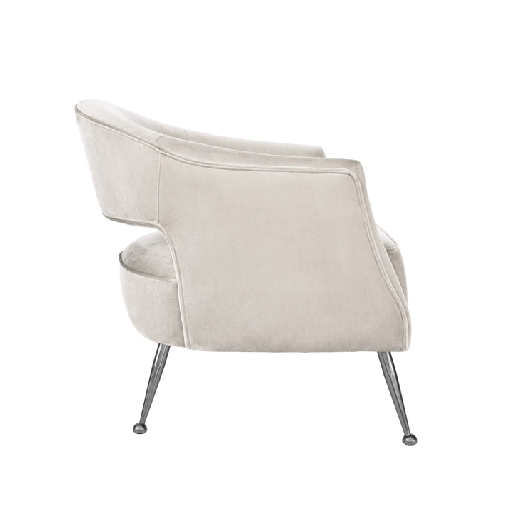 Oliver Armchair Grey Velvet