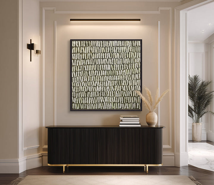 Dhaagun Earth VI framed aboriginal canvas art – view 2