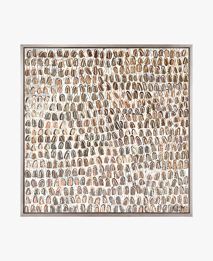 Dhaagun Earth X framed aboriginal canvas art – view 4